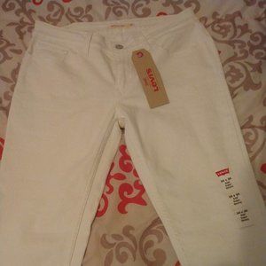 White 535 Super Skinny Levi Jeans